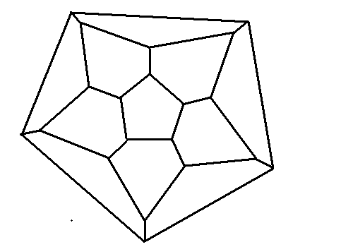Dodecahedron spread flat