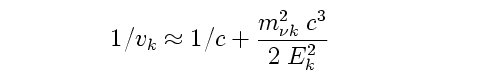 Approximate ultra relativistic inverse velocity
